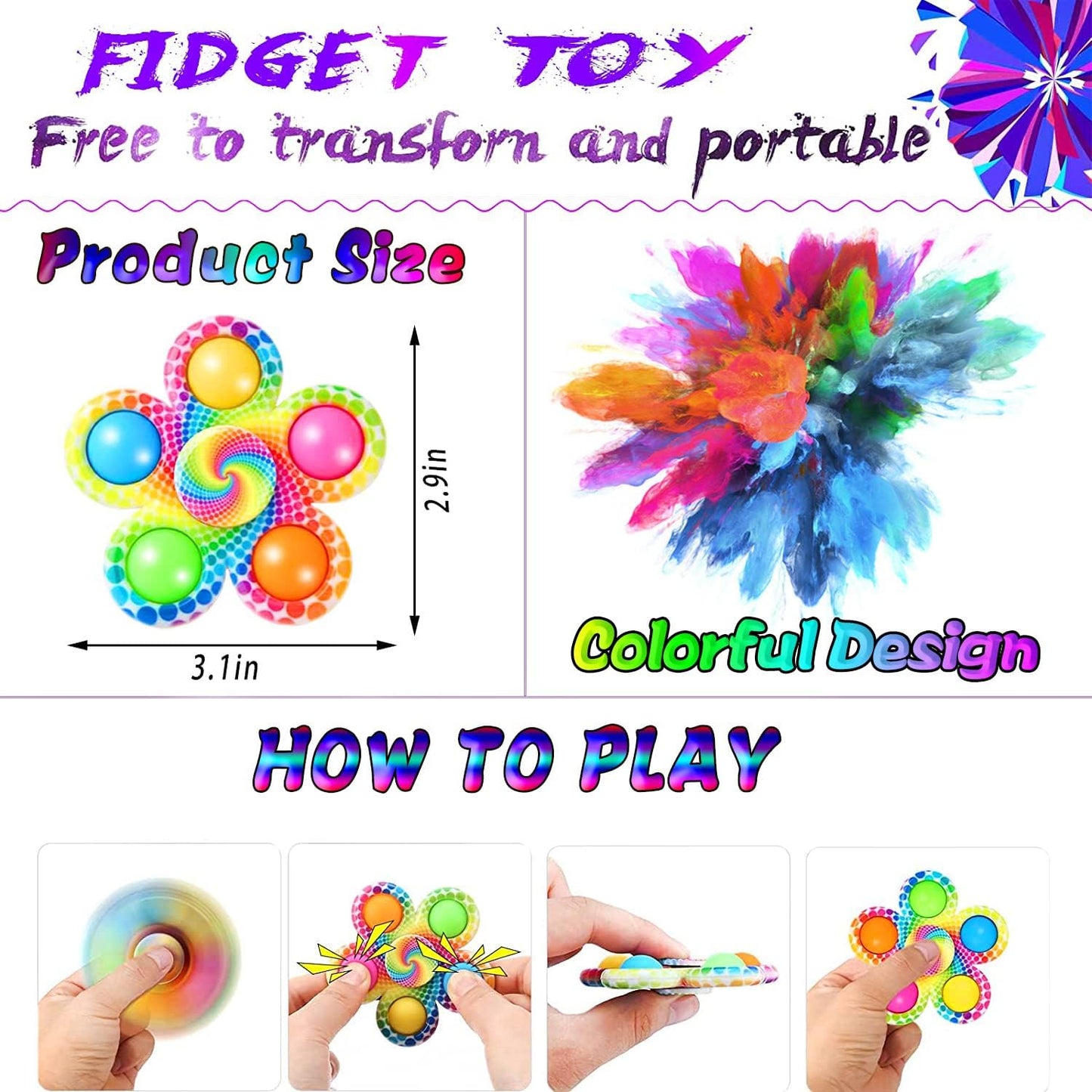 Fidget Toys Adults Set, Easter Basket Stuffers for Kids Teen Autism Sensory Toys