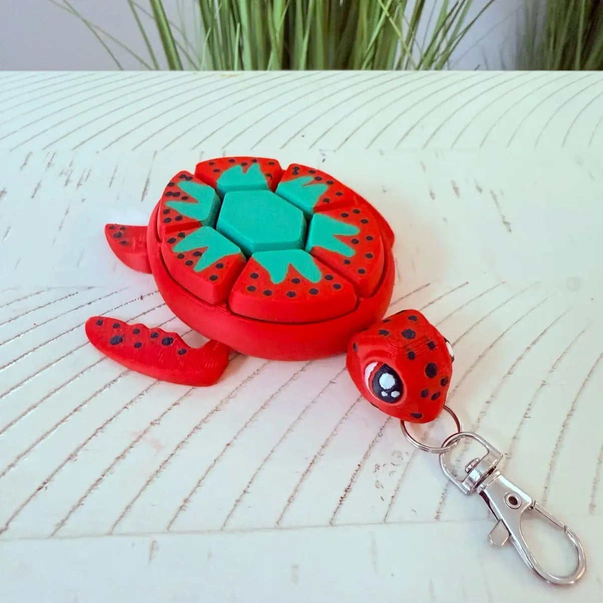 Fidget Clickers - Cactus Deviled Egg Coffee Desk Fidgets and Keychains, Vibrant Designs, Keychain or Backpack Fun