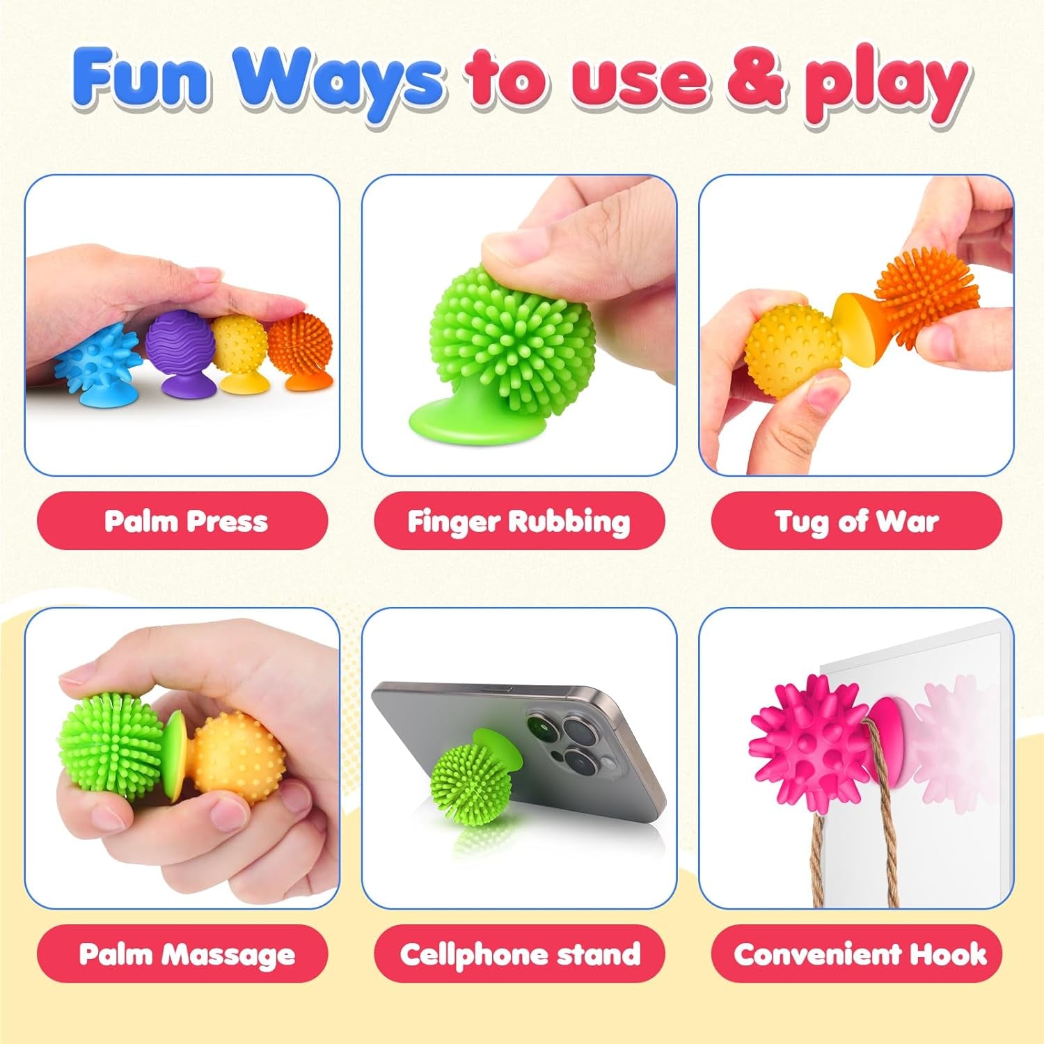 Sensory Fidget Toys Kids Adults: 24 Pack Textured Sensory Toys for Autism Kids C
