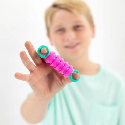 Krumples Fidget Pullys - 6 PACK - Finger Size Fidget Fun for Ages 1+ Made from Food Grade Silicone - Sensory Play Toy for Stress Relief & Focus Enhancement