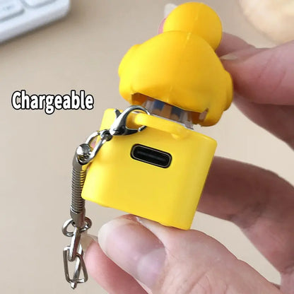 Quacking Duck Keyboard Keychain Button Pinch Music Pendant Funny Fidget Toy for Relaxation (1 Pc)