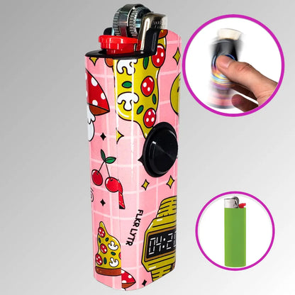 FLKR LYTR: High Alien Spinning Lighter Case, Works with BIC, High Quality Polypropylene Body for Durability, Comes with One Hi Alien Design - $9.99 Accessories Cover Matte Lighter